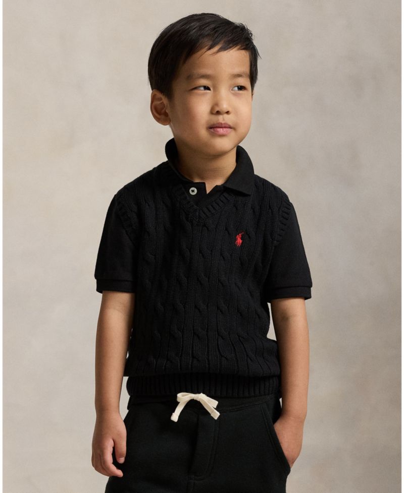 Toddler and Little Boys Cable-Knit Sweater Vest