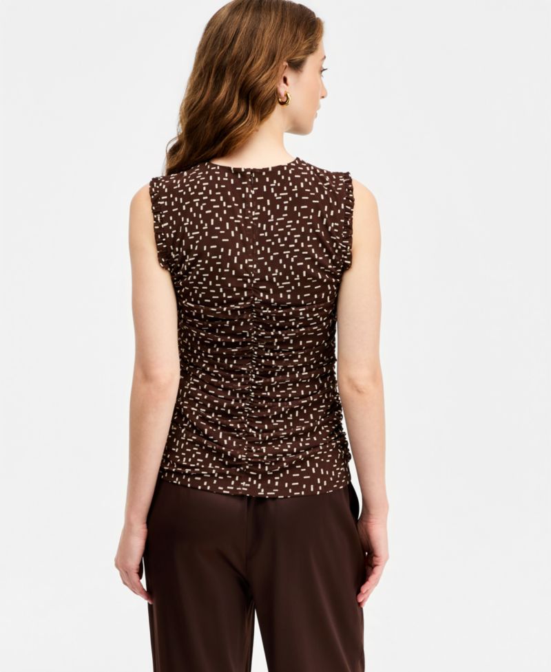 Women's Dot Print Mesh Top