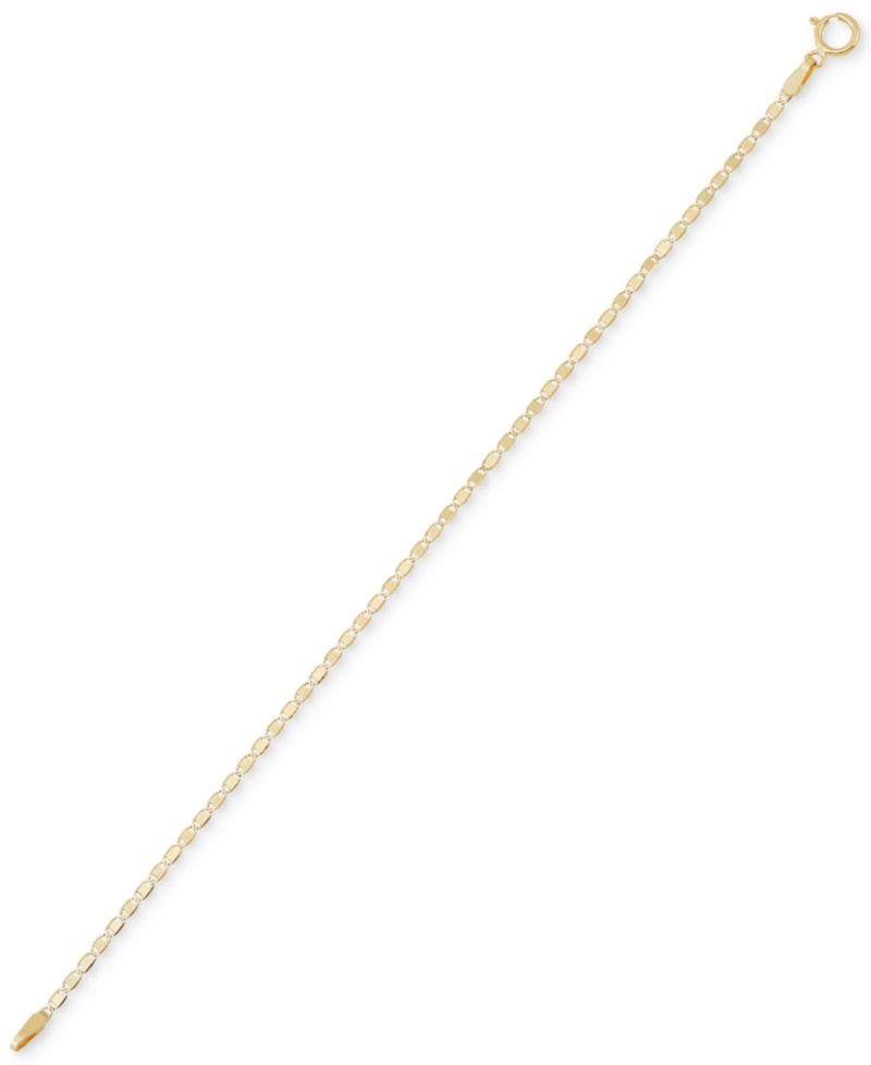 Children's Polished Valentino Link Bracelet in 14k Gold