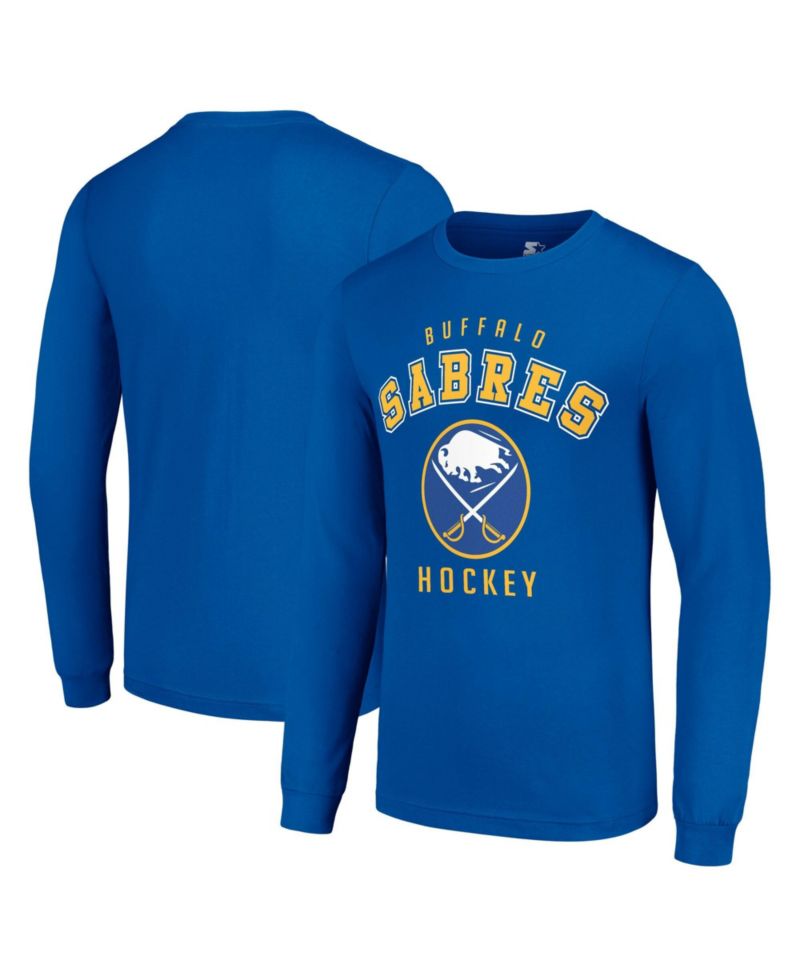 Men's Royal Buffalo Sabres Logo Long Sleeve T-Shirt