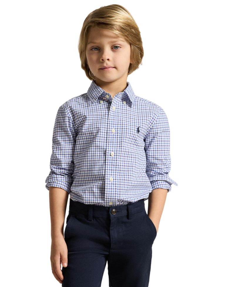 Boys' 2T-7 Plaid Cotton Shirt