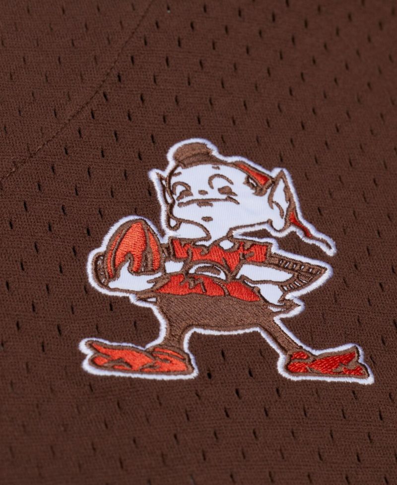 Men's Brown Cleveland Browns Head Coach Mesh Full-Button Fashion Jersey