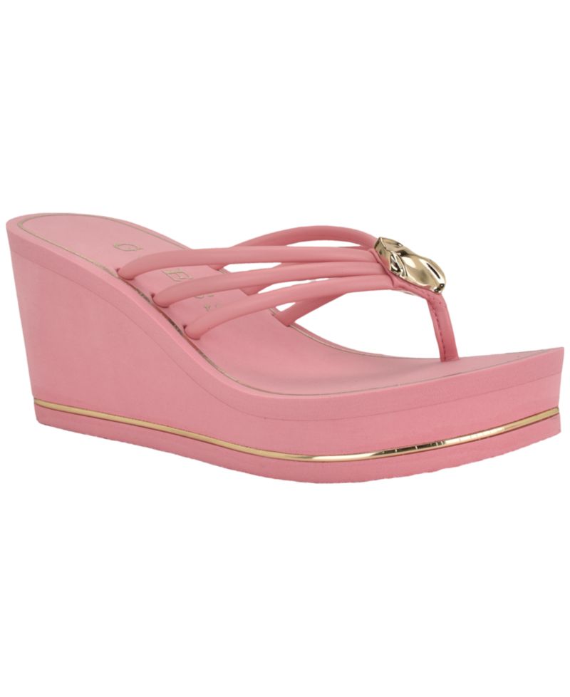 Women's Sabrie Ornamented Platform Thong Wedge Sandal