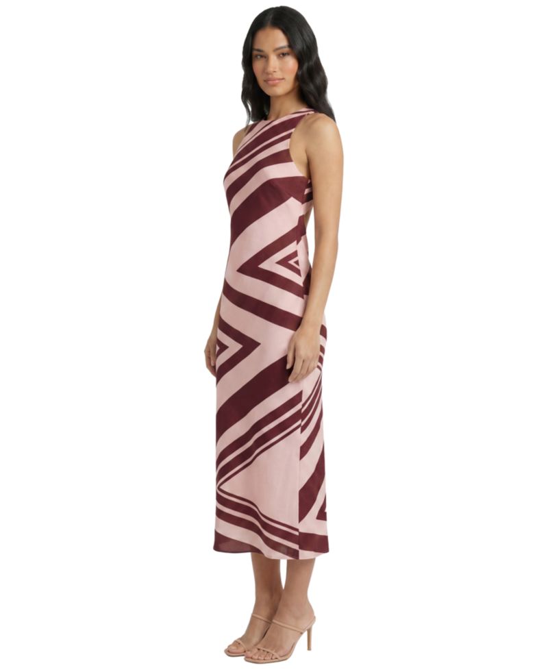 Women's Printed Sleeveless Midi Dress