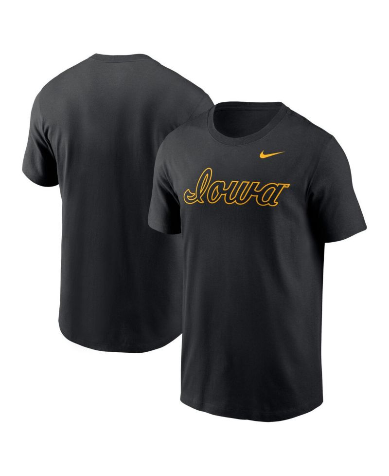 Men's Black Iowa Hawkeyes Baseball Wordmark T-Shirt