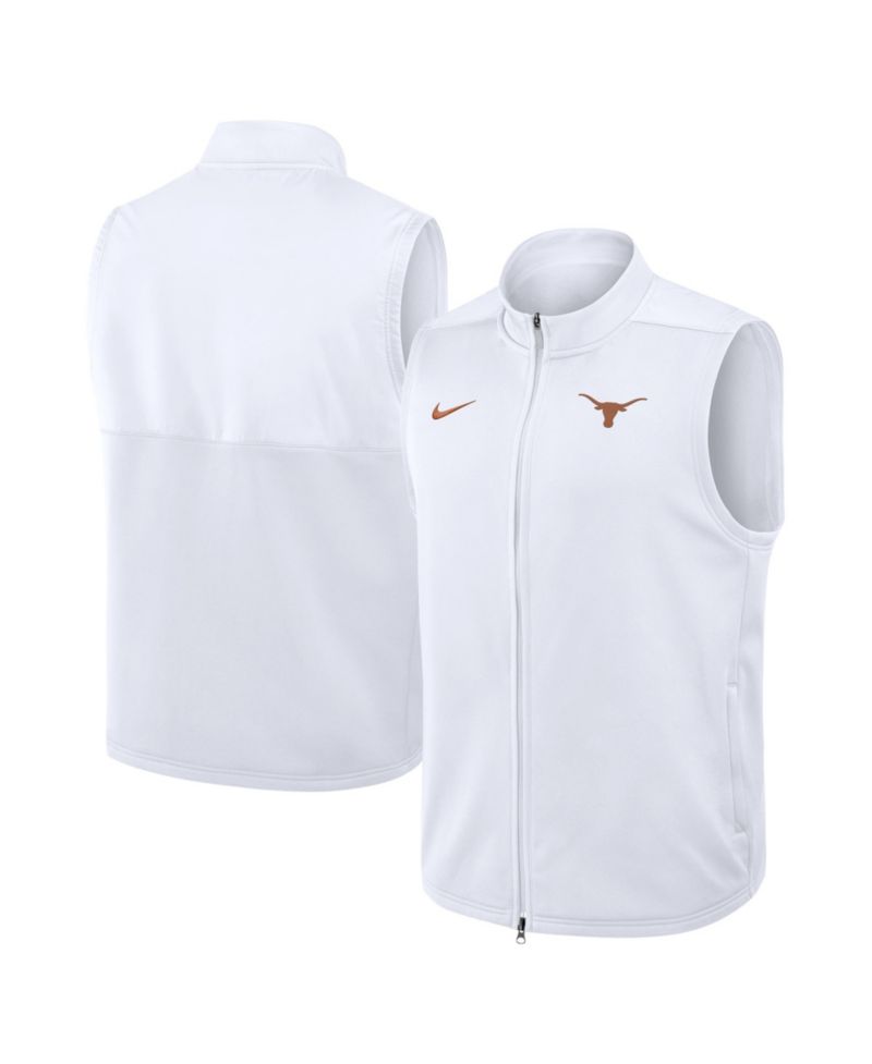 Men's White Texas Longhorns Primetime Victory Therma-FIT Full-Zip Vest