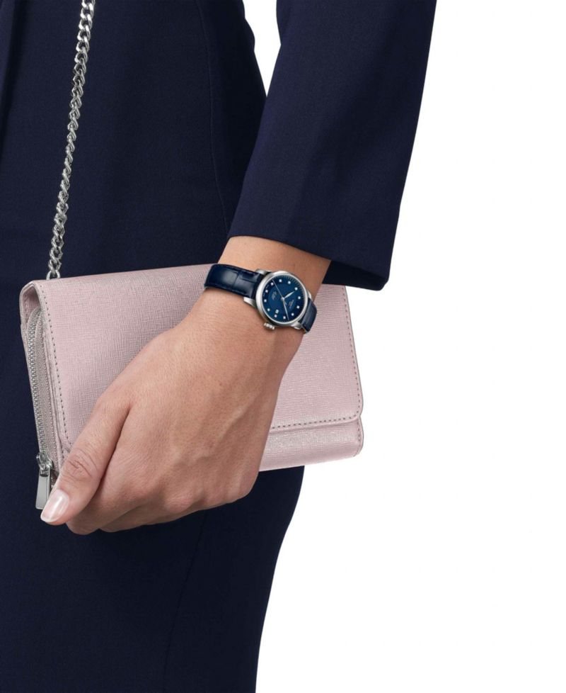 Women's Blue Leather Bracelet Watch, 29mm