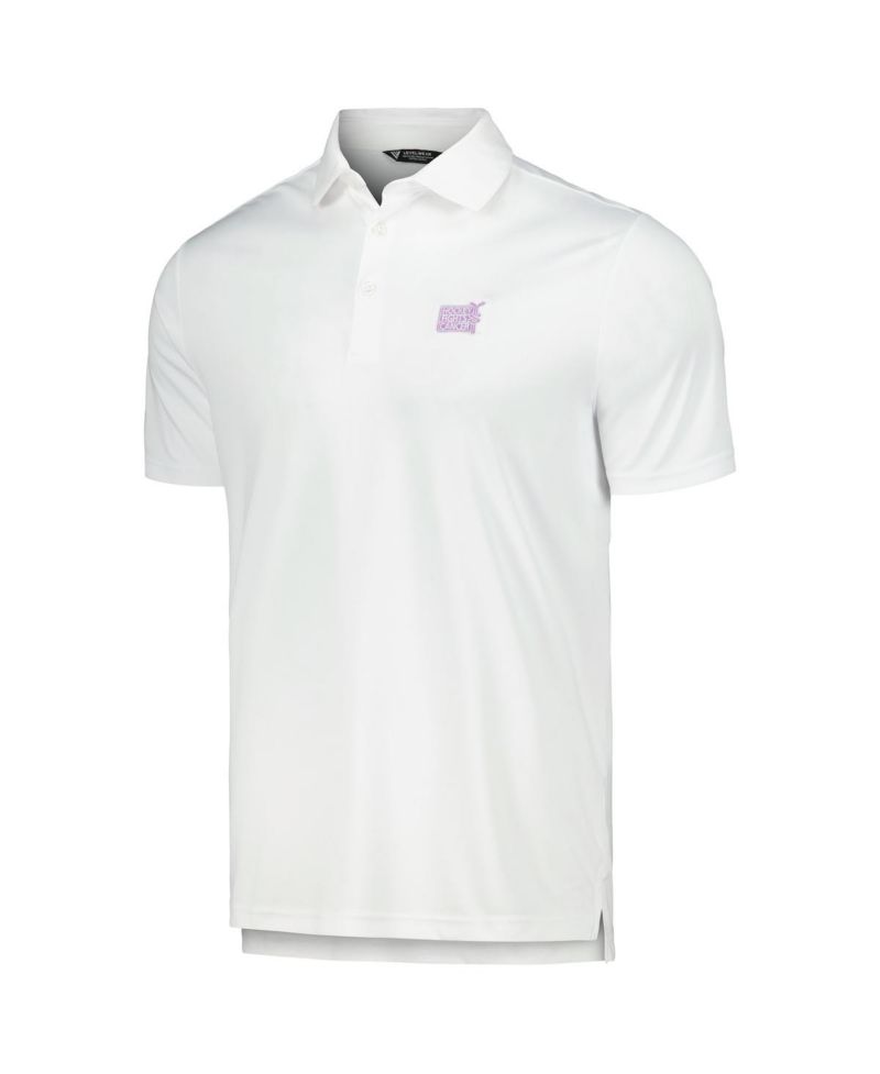 Men's White NHL 2023 Hockey Fights Cancer Core Logo Polo