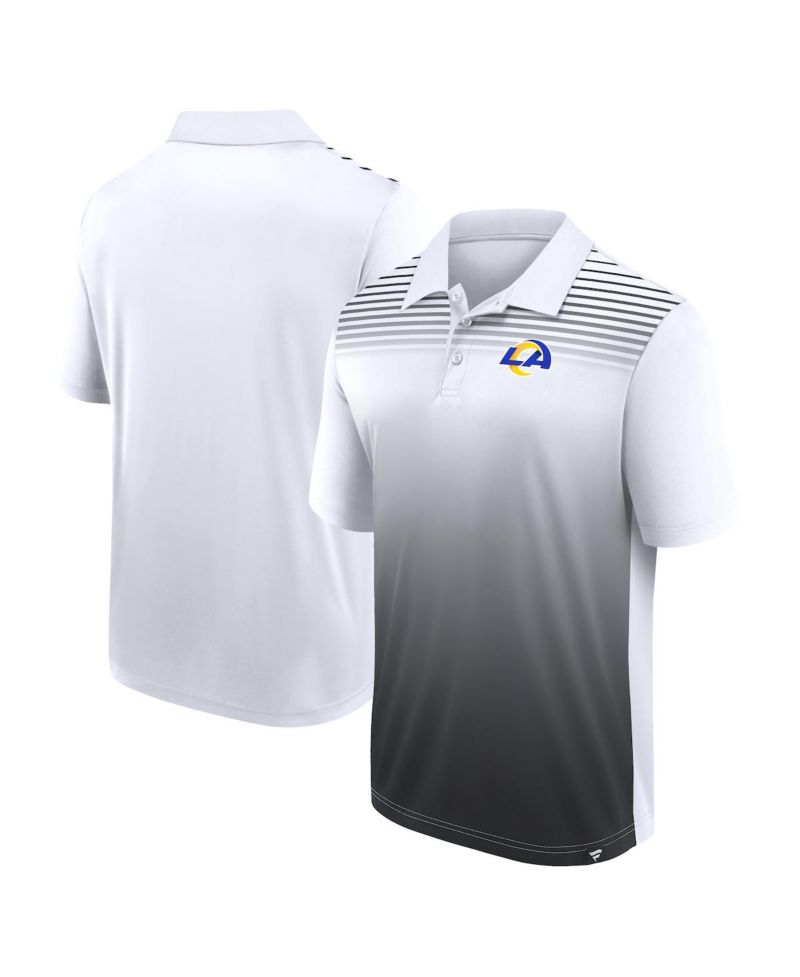 Men's White/Black Los Angeles Rams Sandlot Game Polo Shirt
