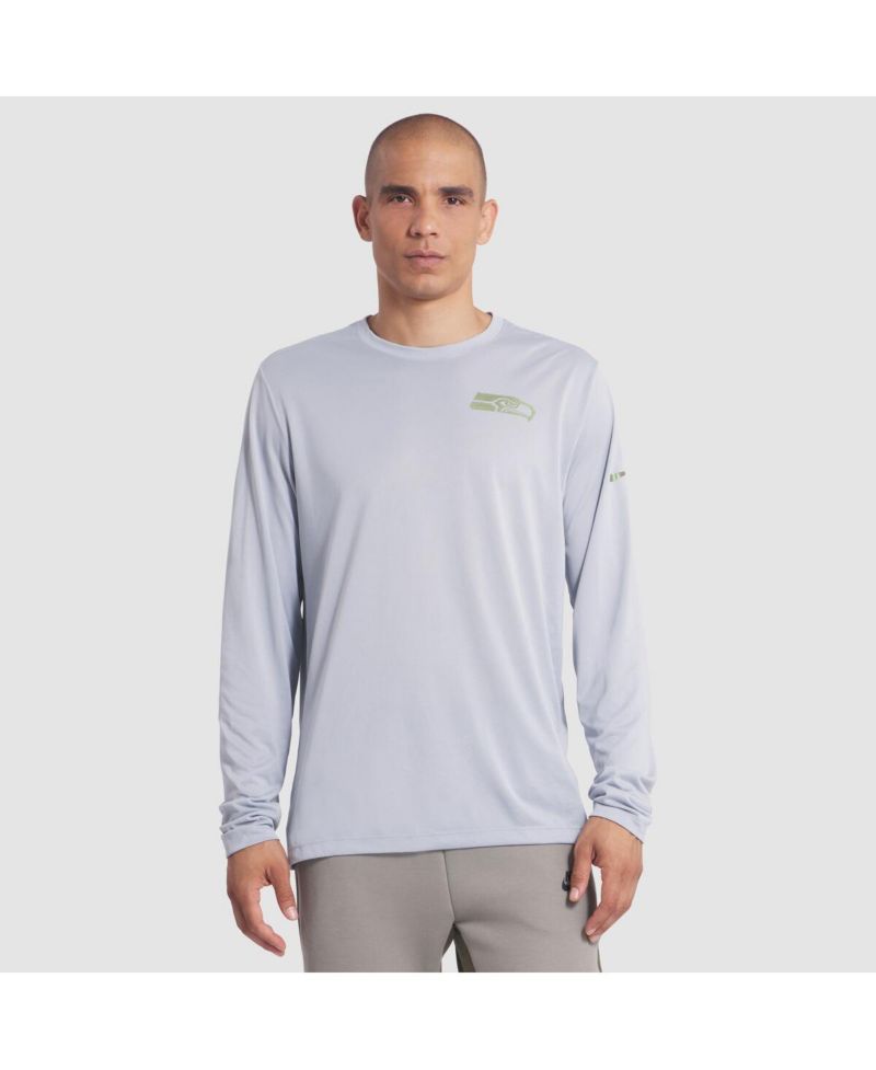 Men's Wolf Gray Seattle Seahawks 2025 Rivalries Collection Sideline Legend Dri-FIT Long Sleeve T-Shirt