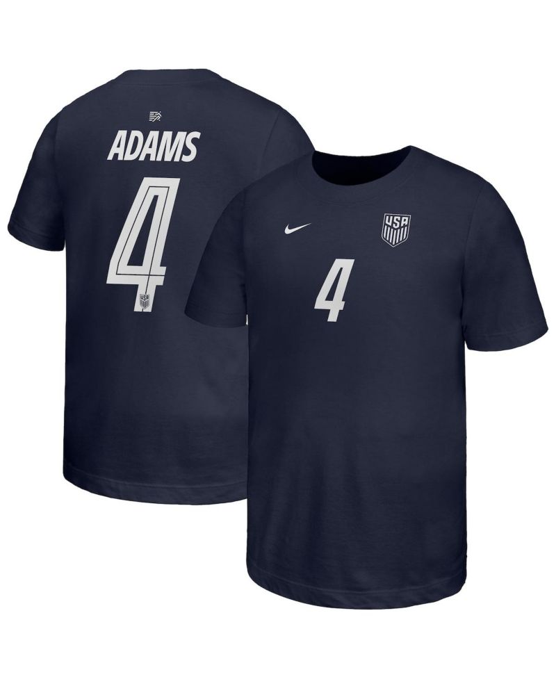 Big Boys and Girls Tyler Adams Navy USMNT Away Player Name & Number T-Shirt