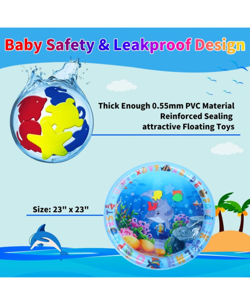 Tummy Time Water Mat for Baby Inflatable Activity Center
