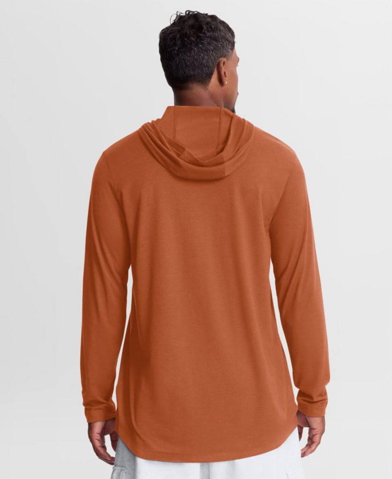 Men's Texas Orange Texas Longhorns Primetime Arch Tri-Blend Dri-FIT Long Sleeve Hooded T-Shirt