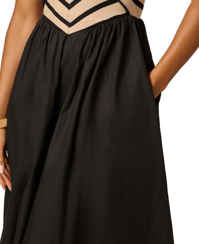 Women's Halter-Neck Stretch Midi Dress
