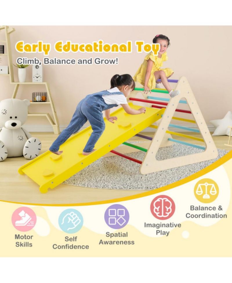 Montessori Climbing Triangles and Ramp, 3-Piece Set