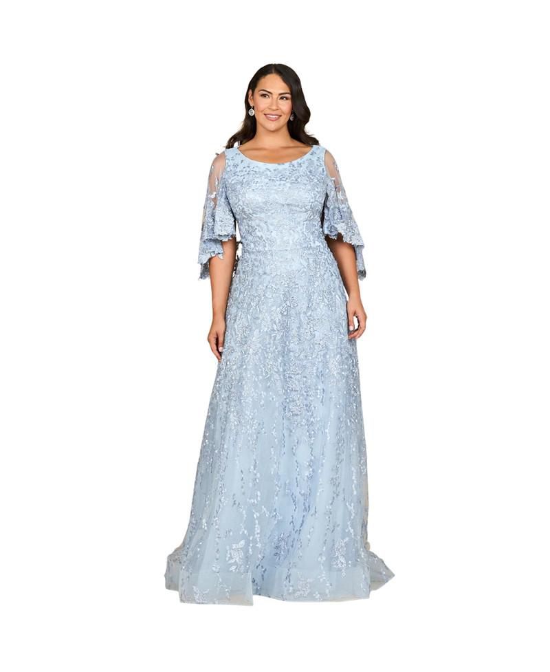 Women's Cape Sleeve Mother's Gown