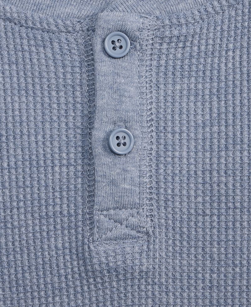 Baby Boys' 3M-24M Mix and Match Heathered Waffled Henley T-Shirt