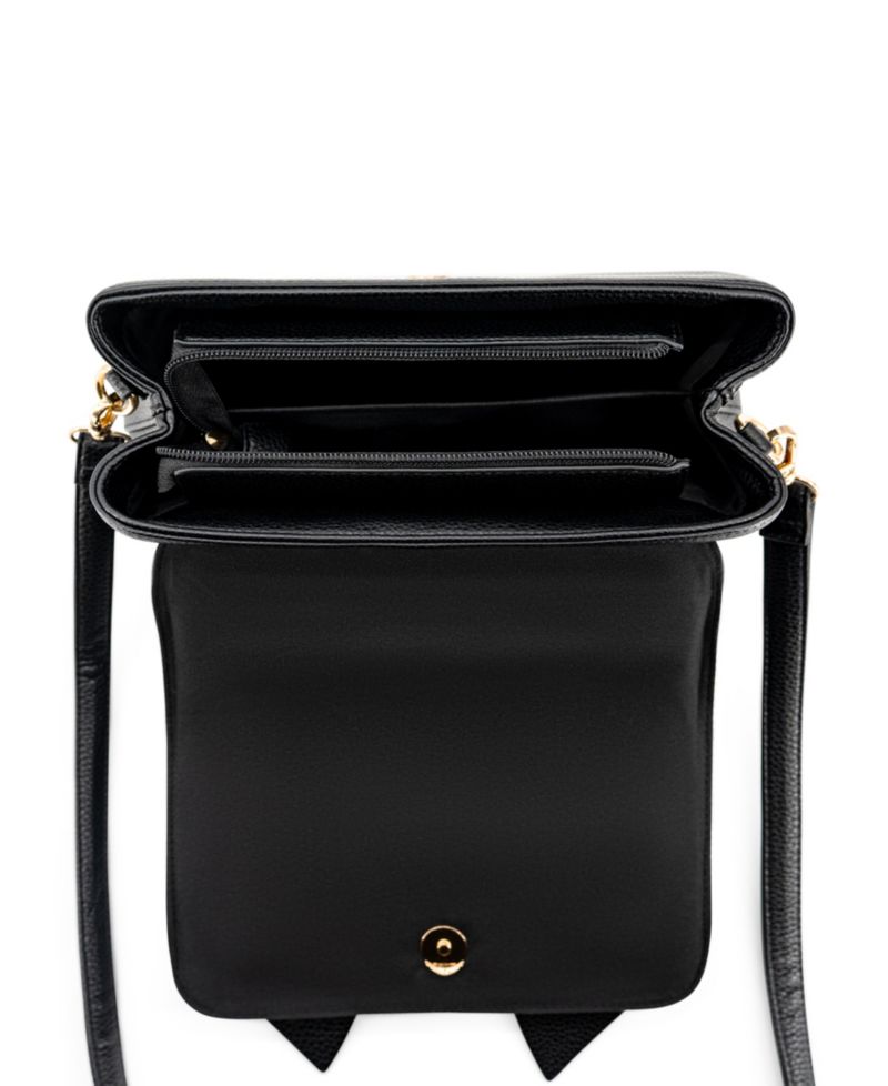 Noble Cross-Bow Embossed Small Satchel Handbag