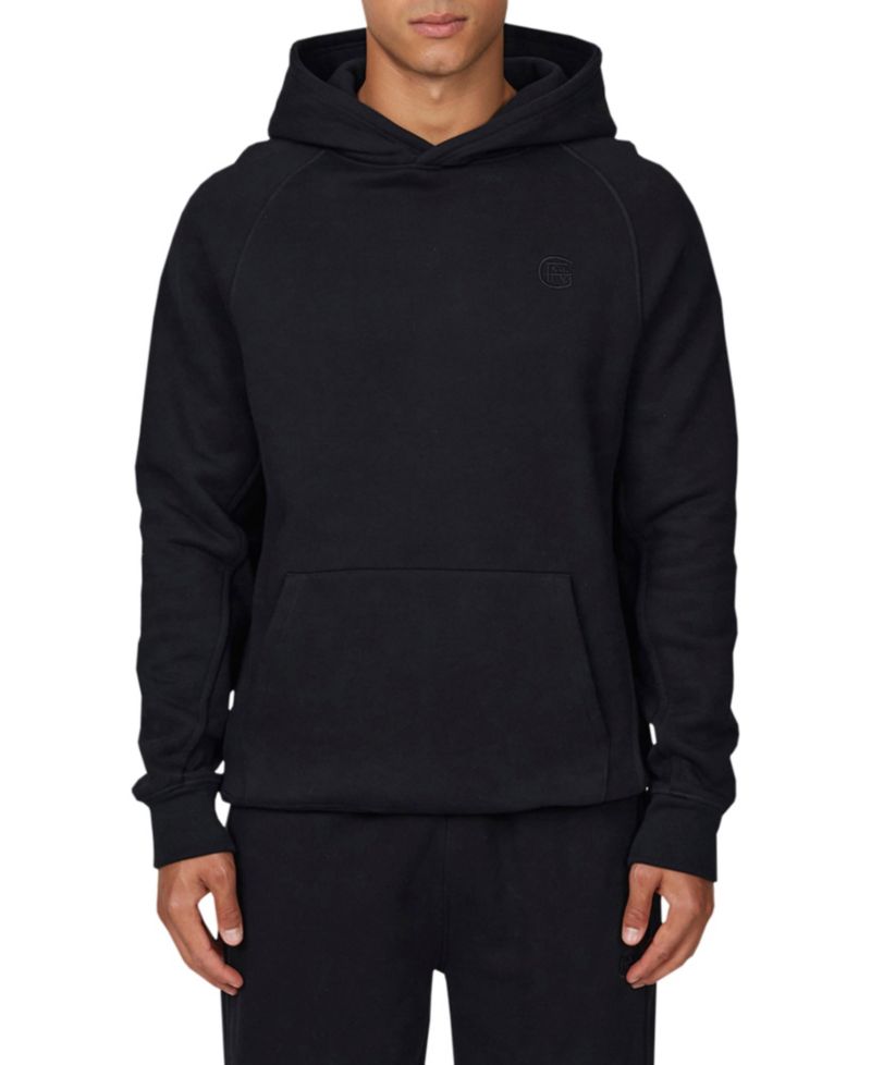 Men's Ribbed Emblem Pullover Hoodie