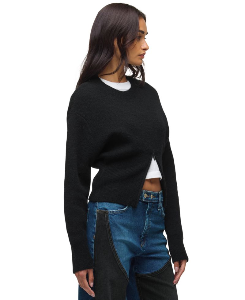 Women's Lizbeth Front-Zip Cropped Sweater
