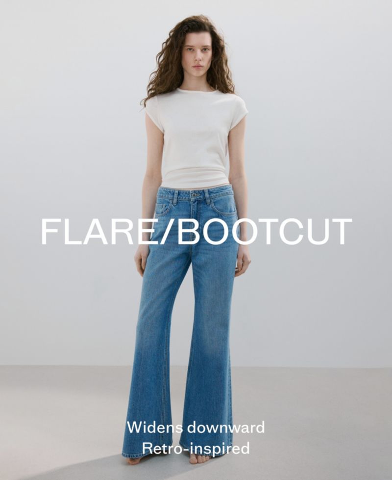 Women's Pockets Flared Cropped Jeans