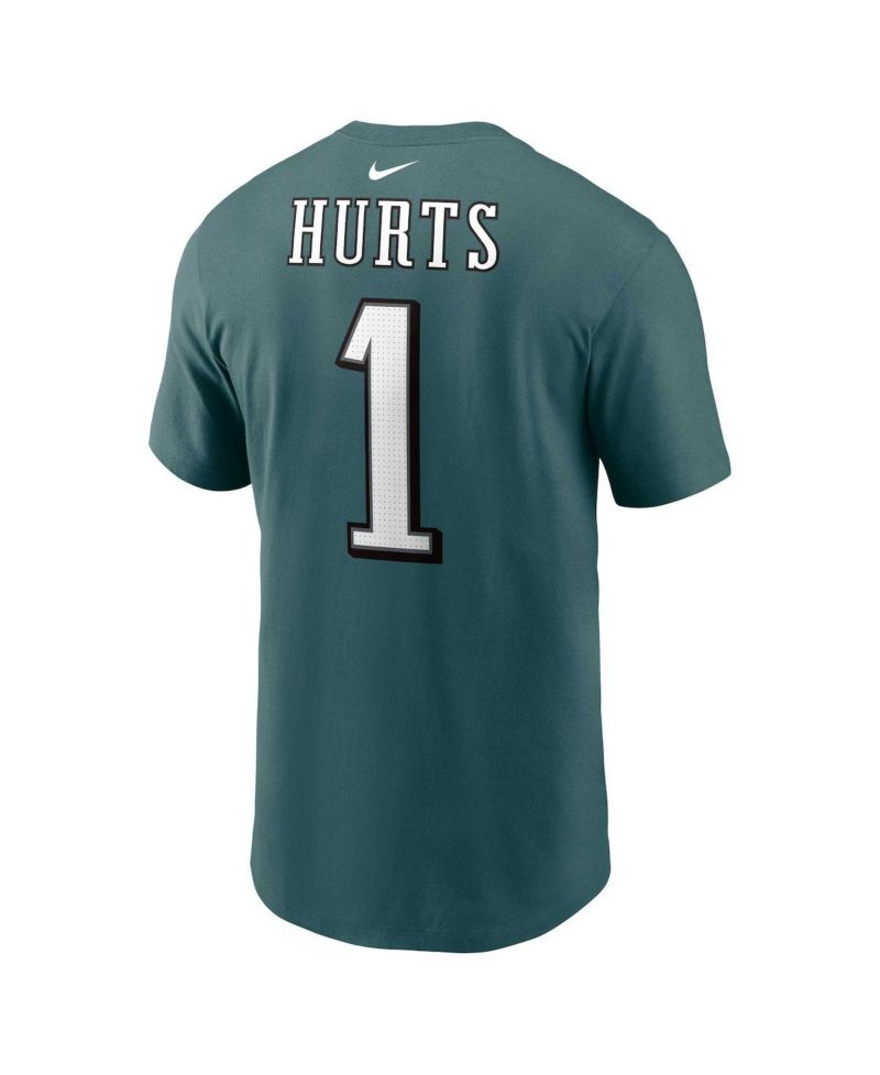 Men's Jalen Hurts Midnight Green Philadelphia Eagles Player Name and Number T-shirt