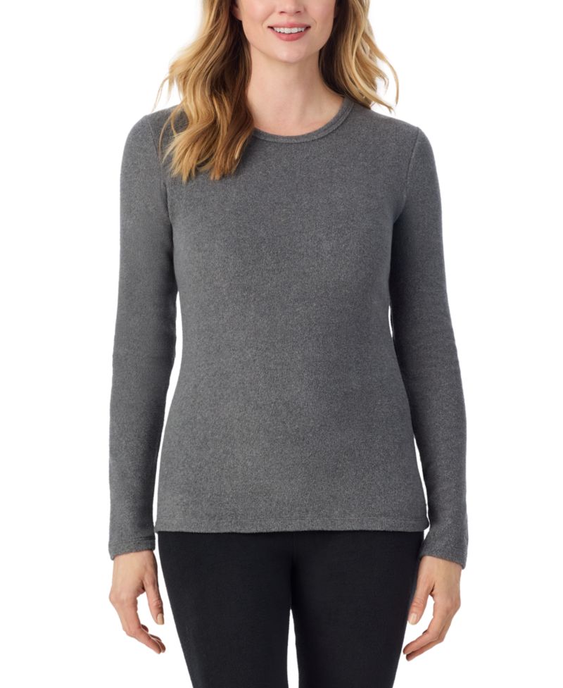 Women's Fleecewear Stretch Long-Sleeve Crewneck Top