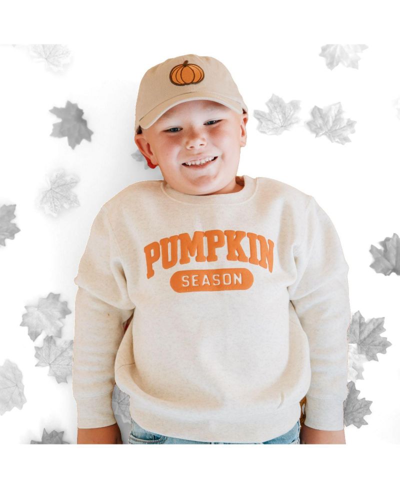 Big Boys Pumpkin Season Puff Ink Sweatshirt