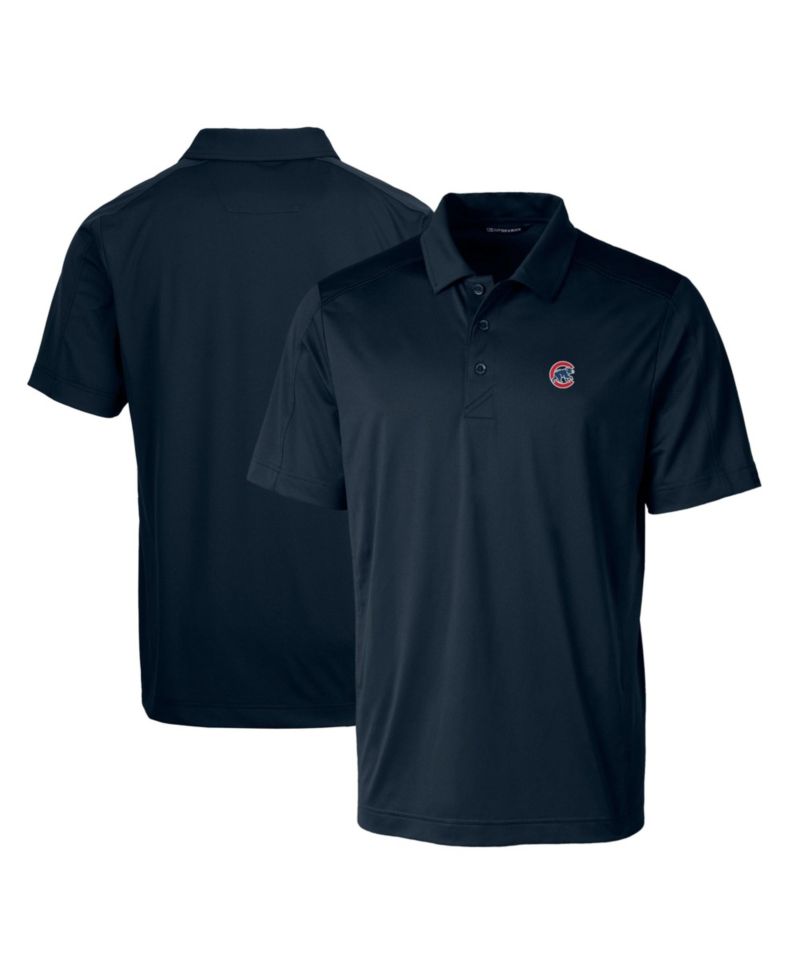 Men's Navy Chicago Cubs Prospect Textured Stretch Big & Tall Polo