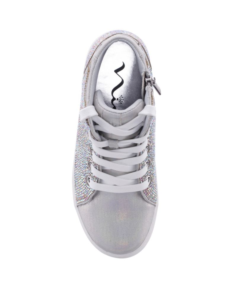 Girls Side Zip High Top Athletic Shoes