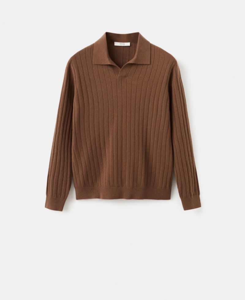 Men's Cashmere Polo Sweater