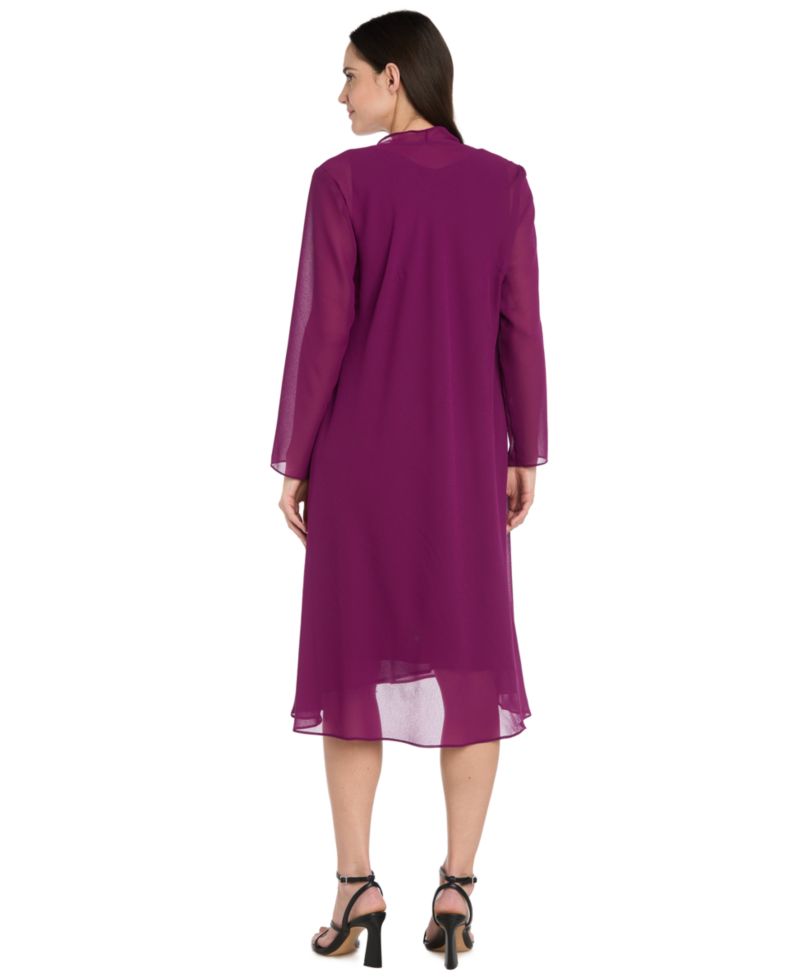 Petite Removable Jacket & Dress 2-Piece Set