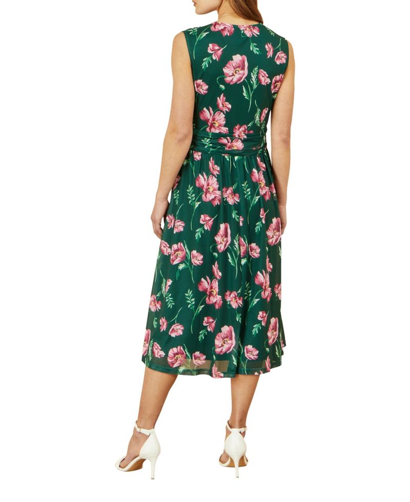 Women's Mesh Stretch Midi Dress