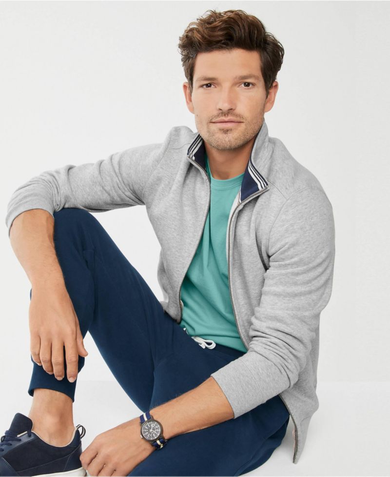Men's Long Sleeve Serious Sweats Mock Full Zip