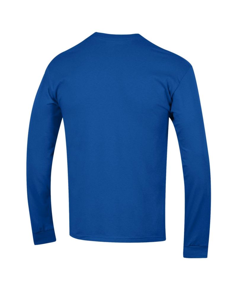 Men's Pitt Panthers Arch Over Logo 2-Hit Long-Sleeve Crewneck T-Shirt