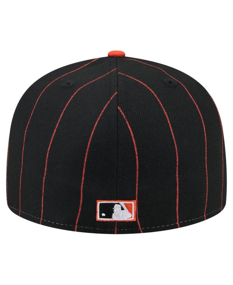 Men's Black San Francisco Giants Pinstripe 59FIFTY Fitted Hat