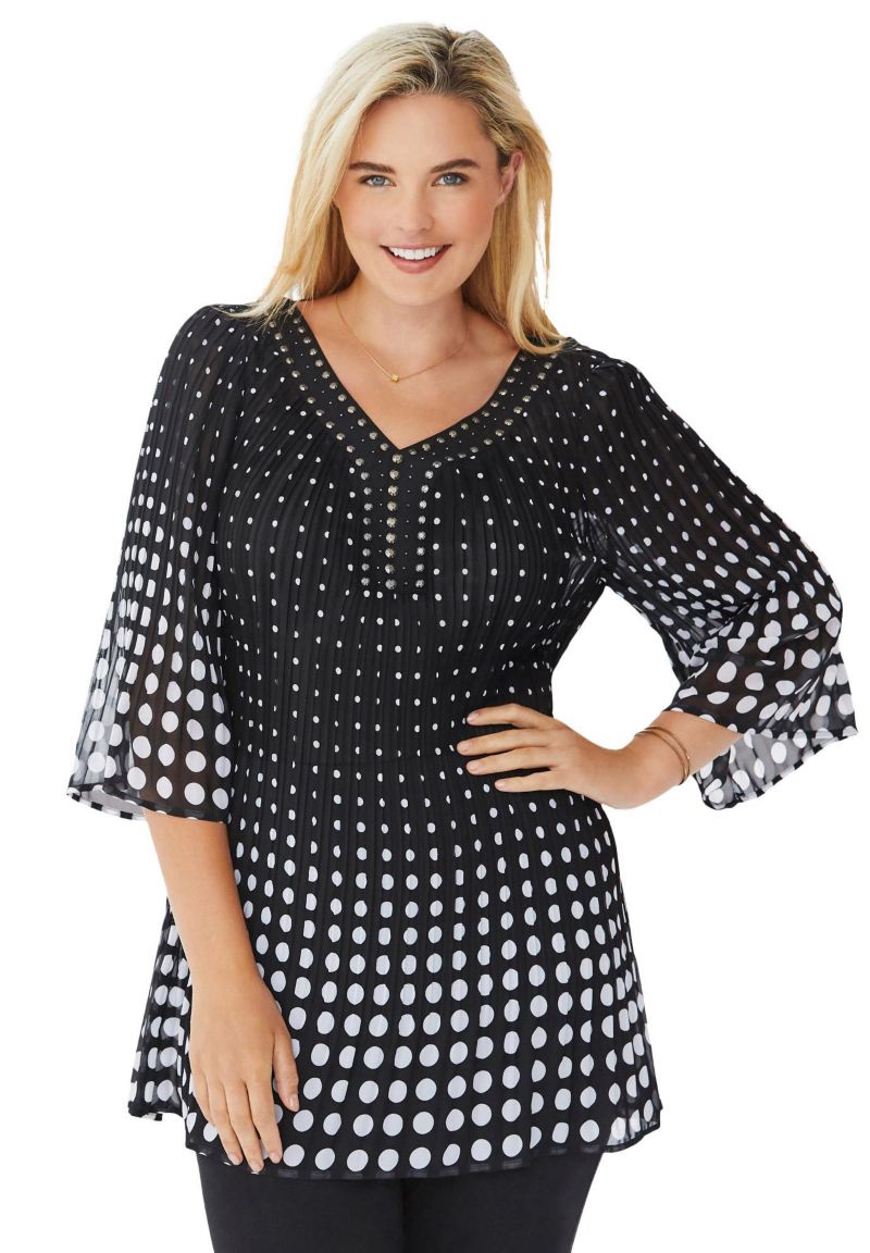 Women's Within Embellished Pleated Blouse