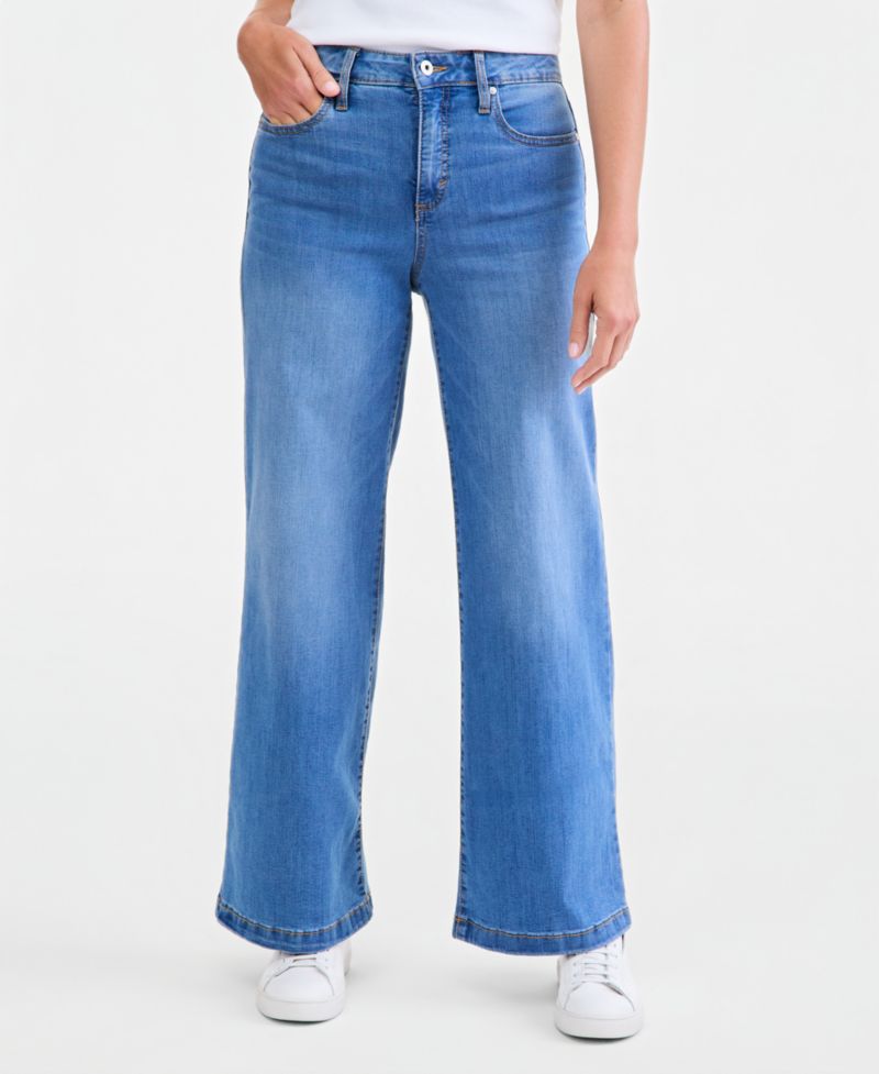 Petite High-Rise Wide-Leg Jeans