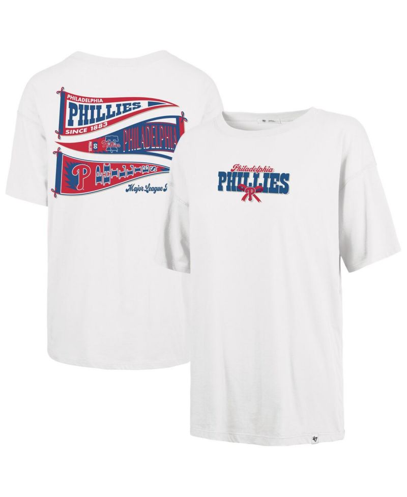 Women's Sand Philadelphia Phillies Bow Banner Sadie T-Shirt