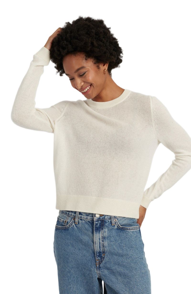 Women's Chinti and Parker Cloud Cashmere Cropped Pullover
