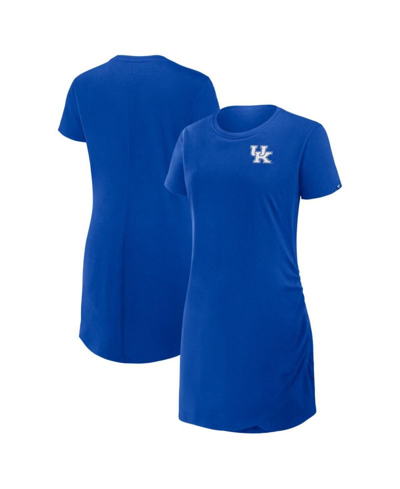 Women's Royal Kentucky Wildcats Relaxed Fit Drape T-Shirt Dress