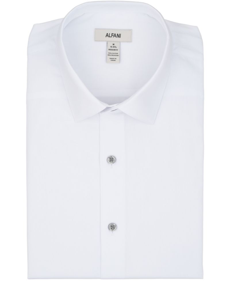 Men's Regular-Fit Solid Dress Shirt