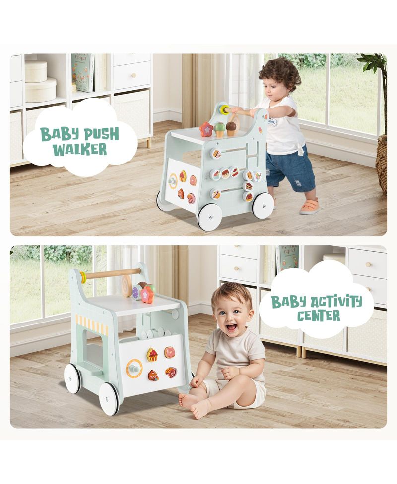Kids Walker 2-in-1 with Toy Storage and Ice Cream Theme