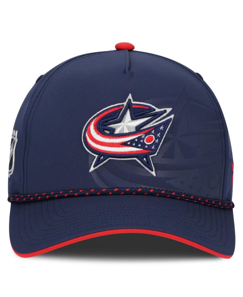 Men's Navy Columbus Blue Jackets On Stage Podium A-Frame Adjustable Hat