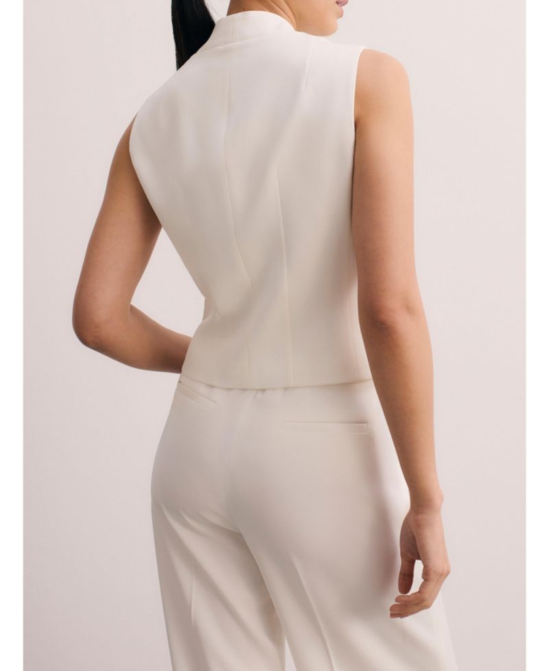 Women's Draped V-Neck Tailored Waistcoat