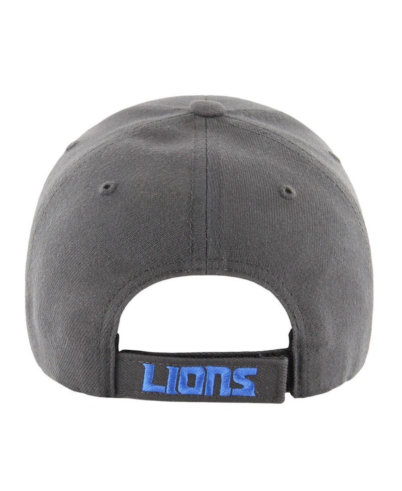 Men's Charcoal Detroit Lions MVP Adjustable Hat