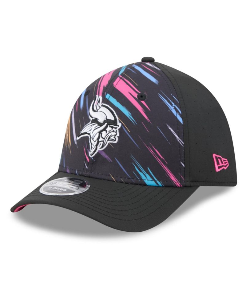 Men's Black Minnesota Vikings 2026 NFL Cruical Catch 39THIRTY M-Crown Stretch Hat