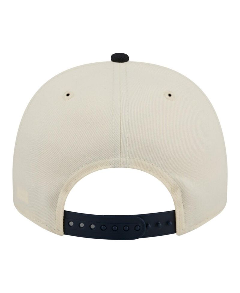 Men's Cream Atlanta Braves Throwback Tri-Hit A-Frame 9FIFTY Adjustable Hat