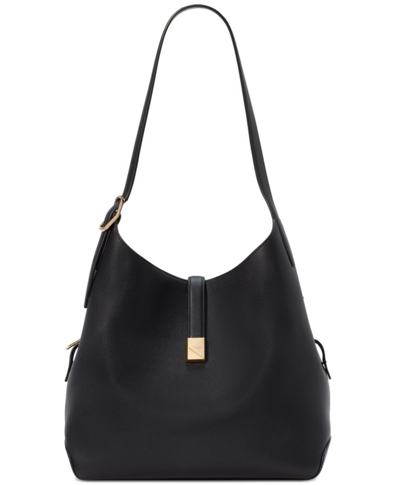 Deco Large Pebbled Leather Tote Bag