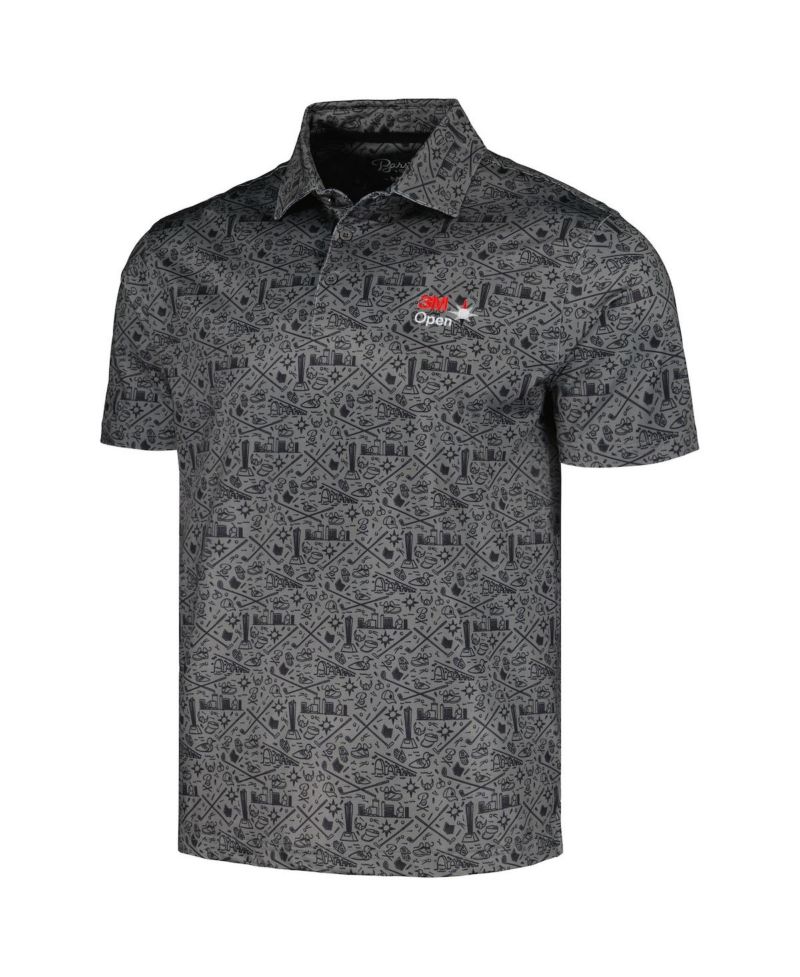 Men's Black 3M Open Polo Shirt